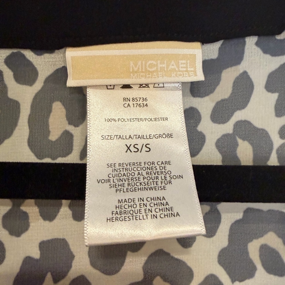 MICHAEL KORS Leopard Cheetah Caftan Cover-Up Beach Tunic Dress - Picture 5 of 6